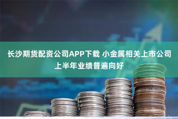 长沙期货配资公司APP下载 小金属相关上市公司上半年业绩普遍向好