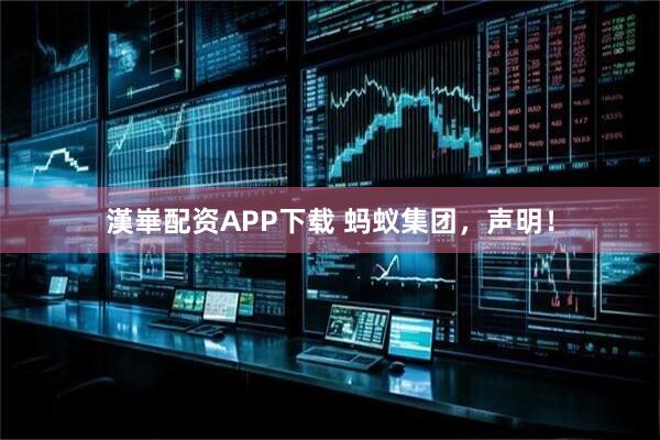 漢崋配资APP下载 蚂蚁集团，声明！